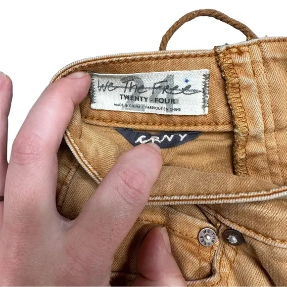 Free People We The Free Lace Up Back Extreme Flare High Rise SZ 24 CRVY - Picture 7 of 12